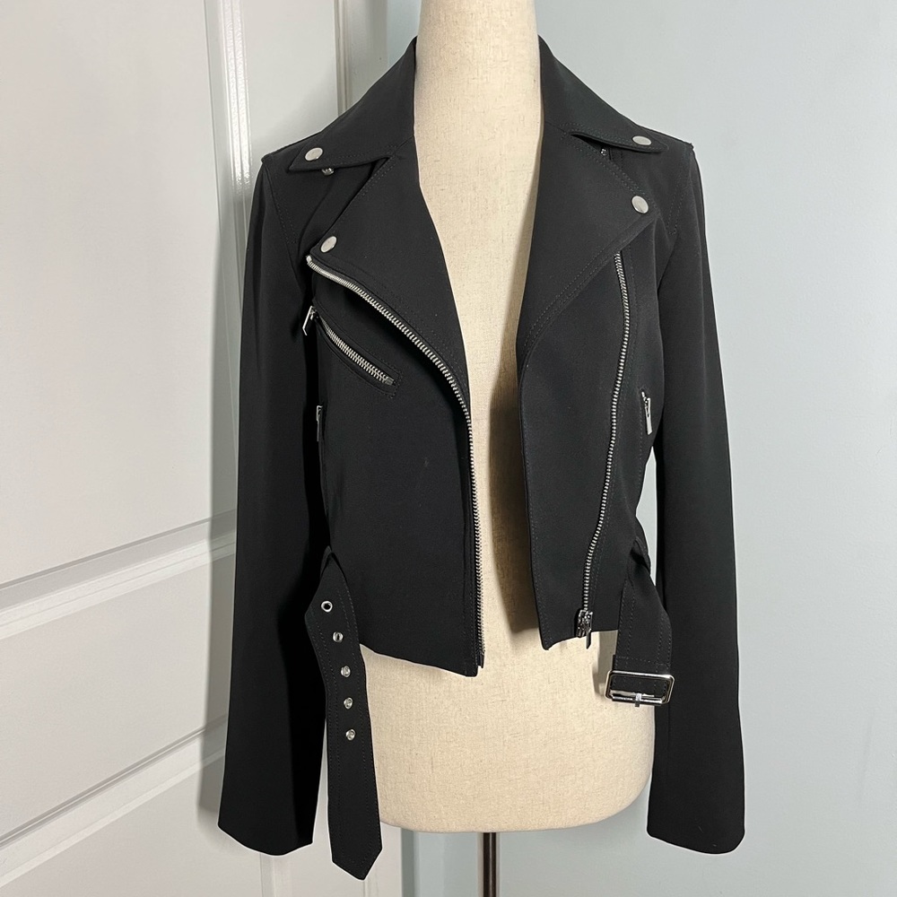 Club Monaco Lacarra Moto Jacket size XS - Picture 8 of 10